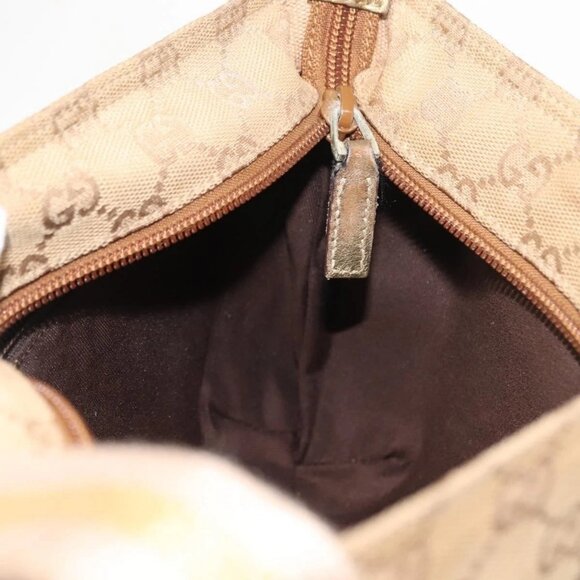 GUCCI GG Canvas Sherry Line Shoulder Bag Beige Gold 189749 001998 Auth yk19719 - Picture 12 of 16